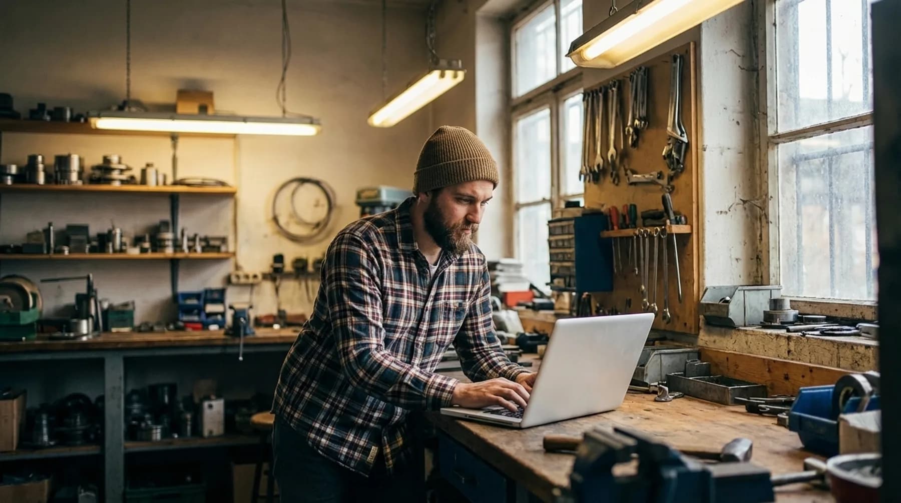 Autónomo del sector gestionando su servicio técnico con FIXARR desde su taller